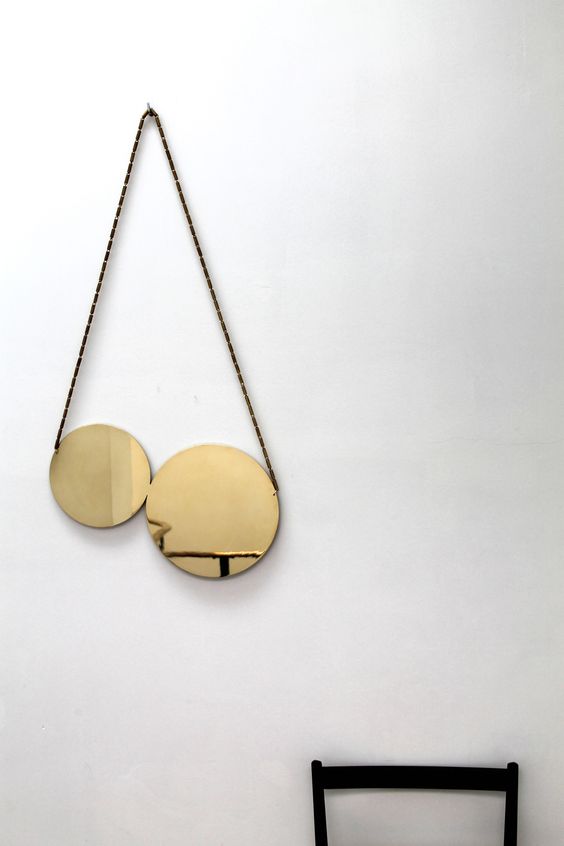 Cherry Mirror - Polished Brass www.laloul.be